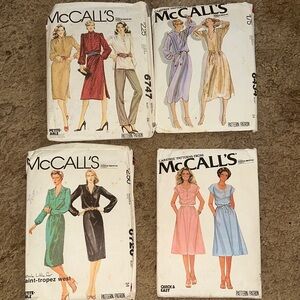 Vintage 1979 McCall’s sewing patterns 4pc lot